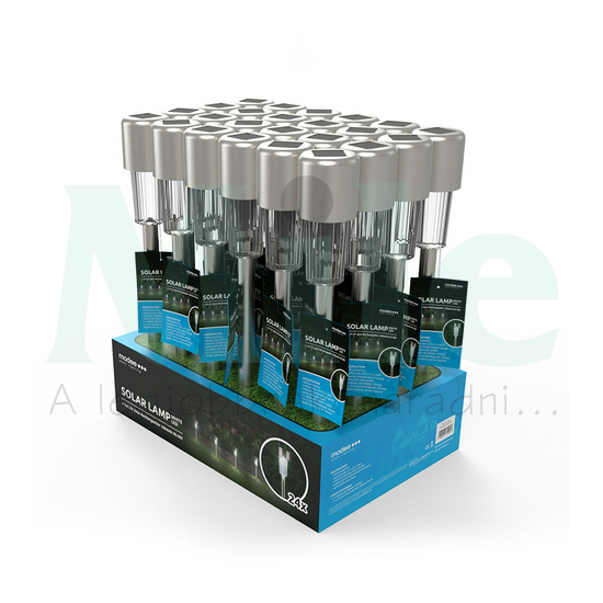 LED kerti szolár lámpatest leszúrható 0,2Ah Ni-MH AAA akku 8h 24db 1,2V DC 6000K IP44 Modee