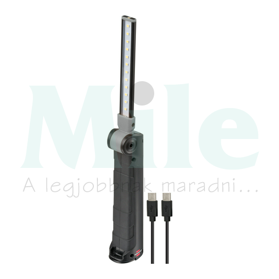 LED kézilámpa 12+1 LED 2Ah-akku/USB DIM 80h mágneses 3.3W 3.7V DC 400lm 6000K IP20 fekete SANSA 401 A LECTRA