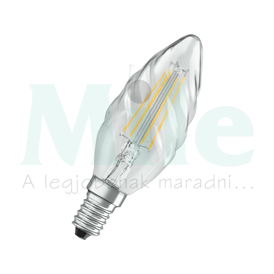 LED lámpa B35 gyertya filament 4W- 40W E14 470lm 827 220-240V AC 15000h 300° LEDPCLBW40 LEDVANCE