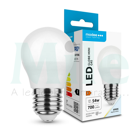 LED lámpa kisgömb P45 7W- 45W E27 700lm 860 220-240V AC 25000h 200° 6000K Modee