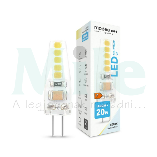 LED lámpa T10 szilikon 2W- G4 180lm 860 12V AC/DC 25000h 6000K Modee