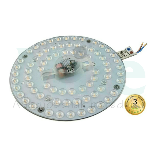 LED modul mágneses kerek 36W 220-240V AC 3850lm 4000K 155° fehér 25000h IP20 d=210mm GREENLUX