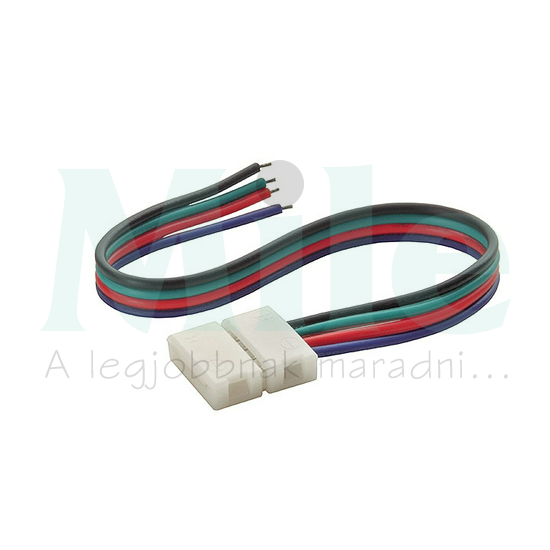 LED szalag csatlakozó 4P 12VAC/DC csatl 16x14x5mm/vezeték  CONNECTOR RGB 10-CP KANLUX