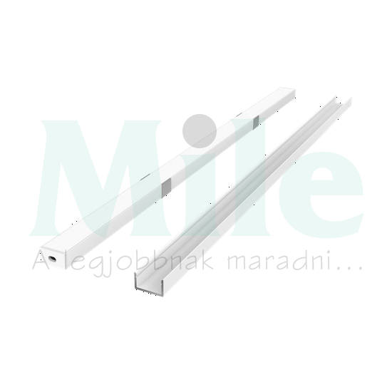 LED szalag profil készlet felületre aluminium U 16x9,5mm fehér 2m Prime LED line