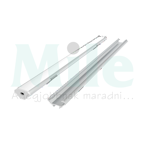 LED szalag profil készlet sarok aluminium 16,6x16,6mm ezüst 2m Prime LED line
