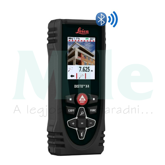 Lézer távolságmérő +2xAAelem +tok okos Bluetooth célkamerával IP65  Disto X4 Leica Geosystems