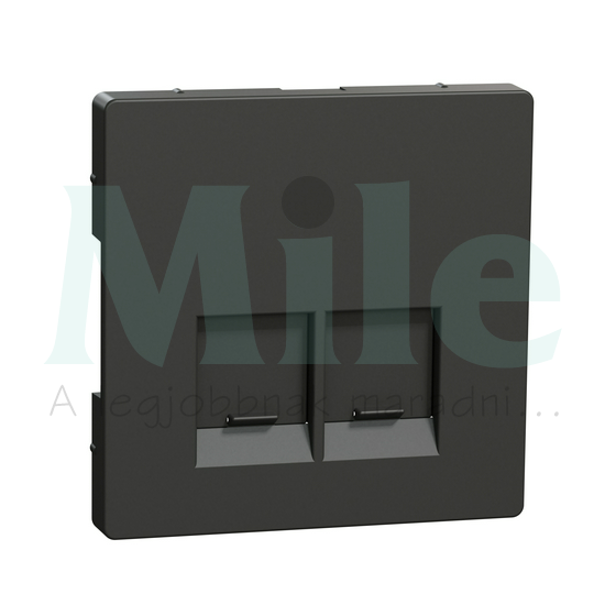 Merten D-Life fedlap 2xRJ45 adatcsatlakozóhoz műanyag antracit Schneider