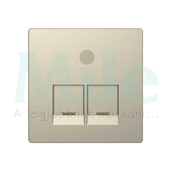 MERTEN Fedlap, 2xRJ45 aljzathoz, System-D, szahara