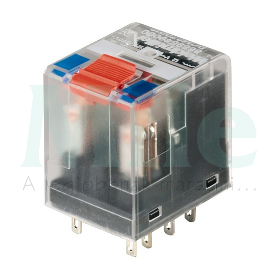Miniatűr ipari relé tesztgombbal 12A 4-v dugaszolós 207-253VAC monostabil RCM570730 Weidmüller