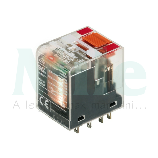 Miniatűr ipari relé tesztgombbal 12A 4-v dugaszolós 207-253VAC monostabil RCM570T30 Weidmüller