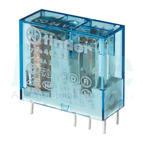 Miniatűr relé NYÁK/dugasz 8A 2v 8A 48VDC monostabil IP20 40.52.9.048.0000 FINDER