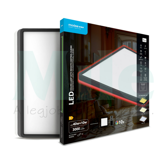 Modee Mennyezeti LED Lámpa CLB3 40+10W 3CCT+RGB 400x400mm +rem (3000 lumen) ERP