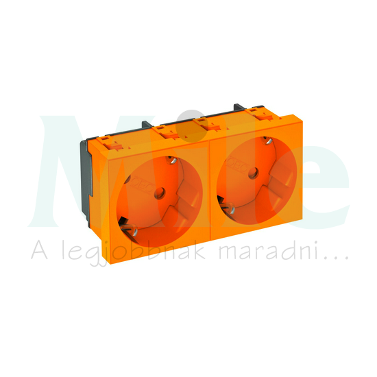 Modul45 162/2 dugalj 33° földelt gyerekzárral narancssárga csatornába rugós STD-D3S ROR2 OBO-BETTERMANN