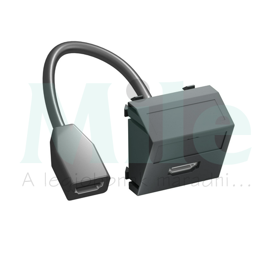 Modul45 médiacsatlakozó betét közp. fedéllel HDMI műanyag fekete címketartóval MTS-HD F SWGR1 OBO-BETTERMANN