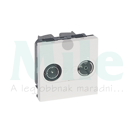 Mosaic antenna aljzat modul TV-R süllyesztett 2-kimenet átmenő 14dB/860MHz LEGRAND