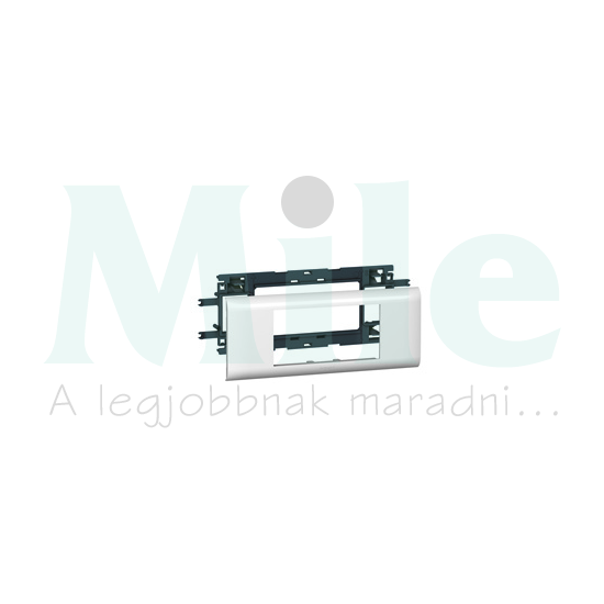 Mosaic csatorna-szerelvénykeret 65mm-fedélhez 4-egység kezeletlen műanyag fényesfehér DLP LEGRAND