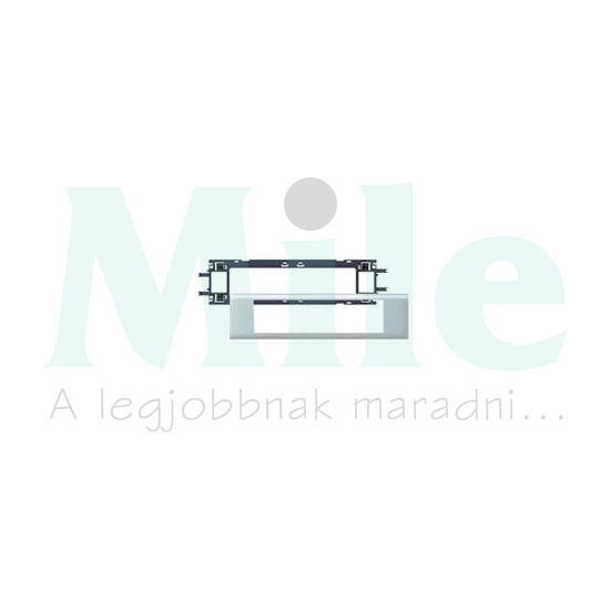 Mosaic csatorna-szerelvénykeret 65mm-fedélhez 8-egység kezeletlen műanyag DLP alu LEGRAND