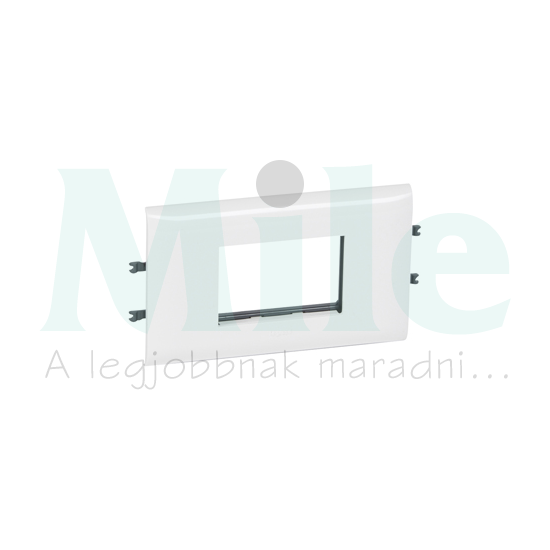 Mosaic csatorna-szerelvénykeret 85mm-fedélhez 3-egység kezeletlen műanyag fényesfehér DLP LEGRAND