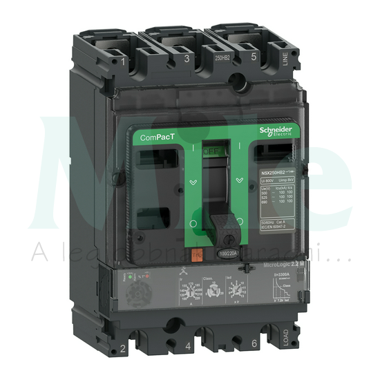 Motorvédő megszakító 3P3D 25-50A-hő 70kA fix elektronikus ÚjGen NSX100H Mic2.2M-50A Schneider