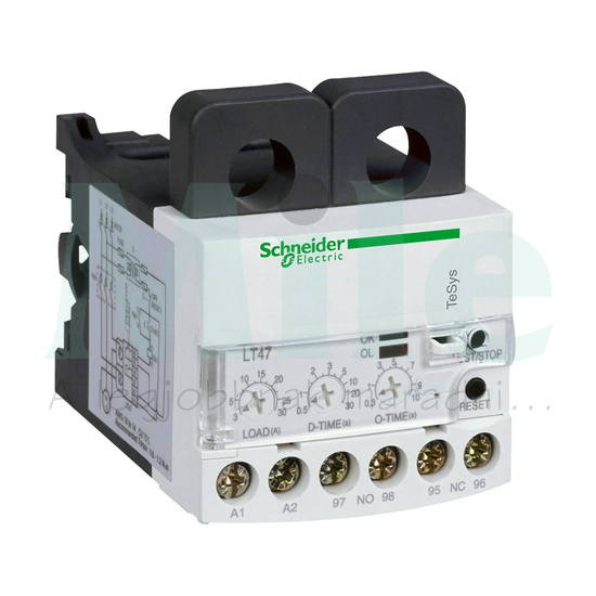 Motorvédő relé (hőkioldó) 3-25A 1-ny 1-z önállóan szerelhető csavaros TeSys LT47 Schneider
