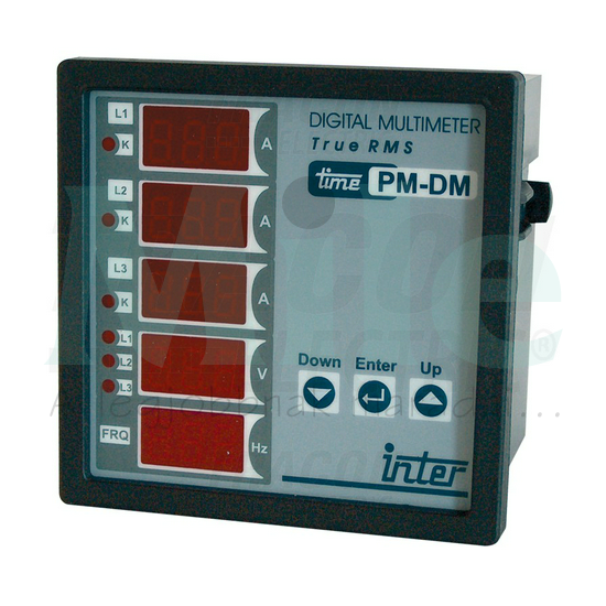 Multifunkciós táblaműszer 5A/500V 96x96mm A-mérő V-mérő Hz-mérő TRACON