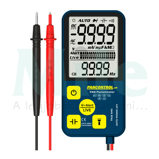 Multiméter V-Ohm-µF-Hz digitális 600VDC 600VAC 10MOhm Pancontrol