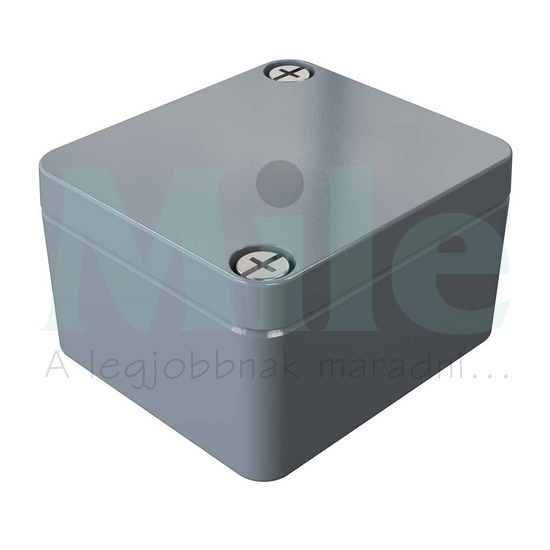 Műszerdoboz alumínium A100 45x50x30mm(MAxSZxMÉ) IP66 festett ezüstszürke (szerlap nélkül) ROSE+BOPLA