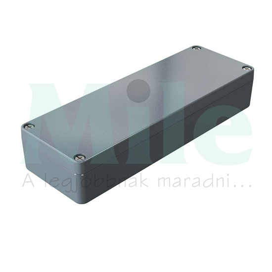 Műszerdoboz alumínium A104 64x185x34mm(MAxSZxMÉ IP66 festett ezüstszürke (szerlap nélkül) ROSE+BOPLA