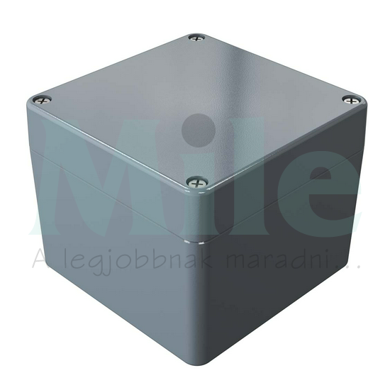 Műszerdoboz alumínium A116 100x100x81mm(MAxSZxMÉ) IP66 festett ezüstszürke (PR00100110240 szerlap nélkül) ROSE+BOPLA