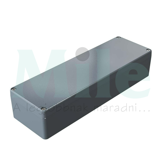 Műszerdoboz alumínium A117 80x250x52mm(MAxSZxMÉ) IP66 festett ezüstszürke (szerlap nélkül) ROSE+BOPLA