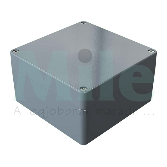 Műszerdoboz alumínium A127 180x180x101mm(MAxSZxMÉ) IP66 festett ezüstszürke (PR00100110290 szerlap nélkül) ROSE+BOPLA