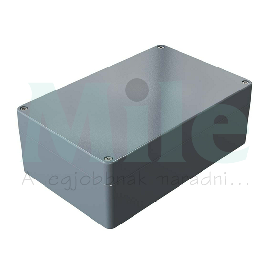 Műszerdoboz alumínium A131 180x280x101mm(MAxSZxMÉ) IP66 festett ezüstszürke (PR00100110300 szerlap nélkül) ROSE+BOPLA