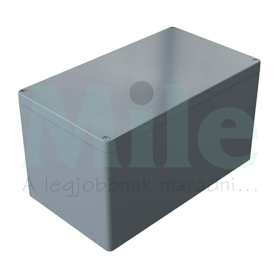 Műszerdoboz alumínium A170 230x400x225mm(MAxSZxMÉ) IP66 festett ezüstszürke (szerlap nélkül) ROSE+BOPLA