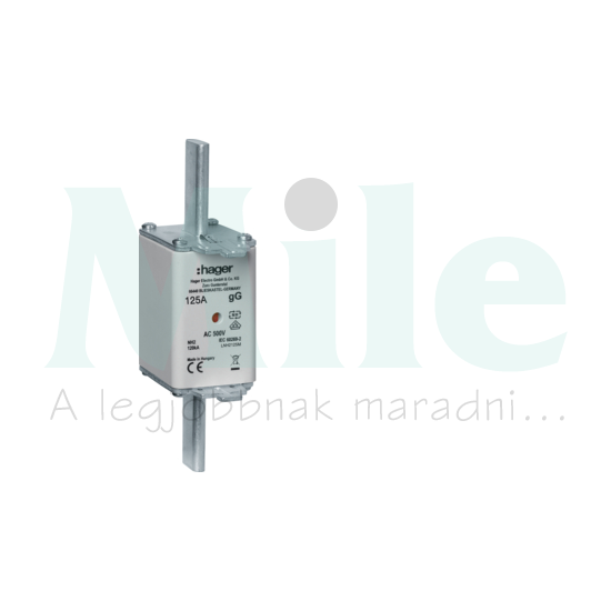 NH biztosítóbetét gG NH2 125A gL/gG (kábel-/készülékvédő) 500V AC 120kA LNH Hager