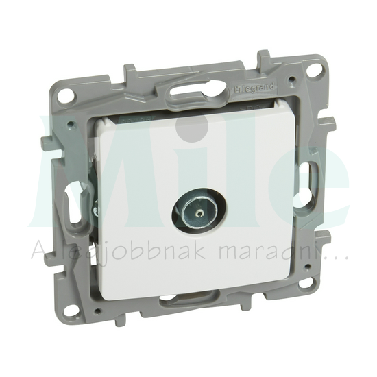 Niloé antenna aljzat TV csillagpontos süllyesztett fehér 1-kimenet végzáró 1dB/860MHz LEGRAND