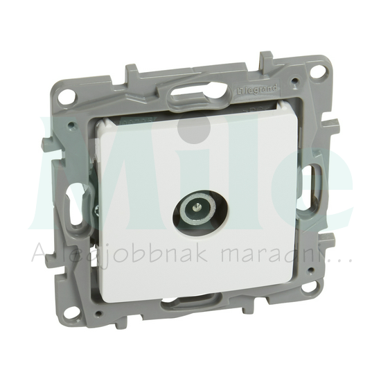 Niloé antenna aljzat TV körmös süllyesztett fehér 1-kimenet MM-végzáró 10dB/860MHz LEGRAND