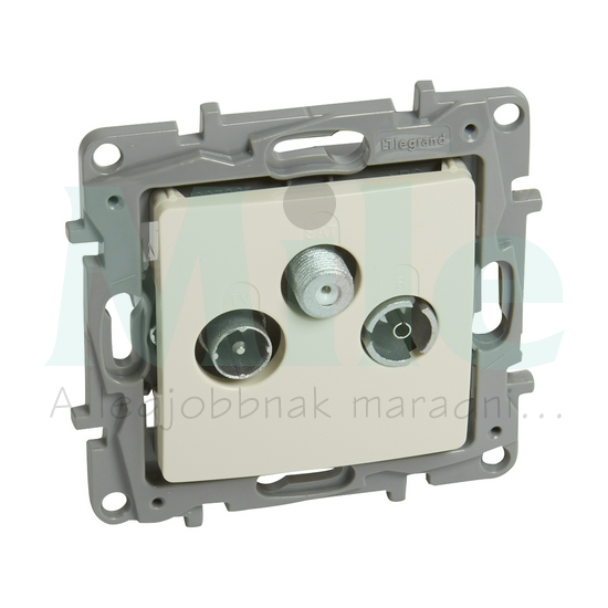 Niloé antenna aljzat TV-R-SAT süllyesztett bézs 3-kimenet végzáró 1.5dB/860MHz LEGRAND