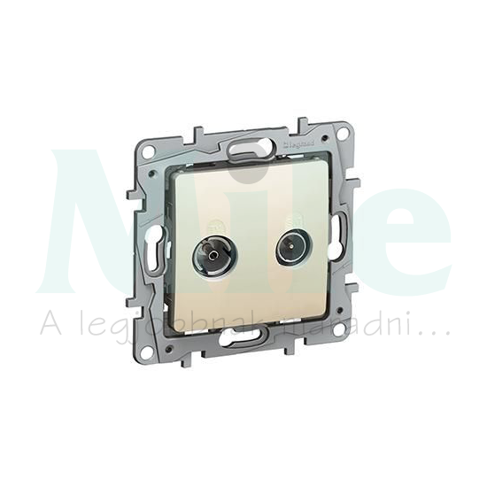 Niloé antenna aljzat TV-R süllyesztett bézs 2-kimenet átmenő 14dB/860MHz LEGRAND