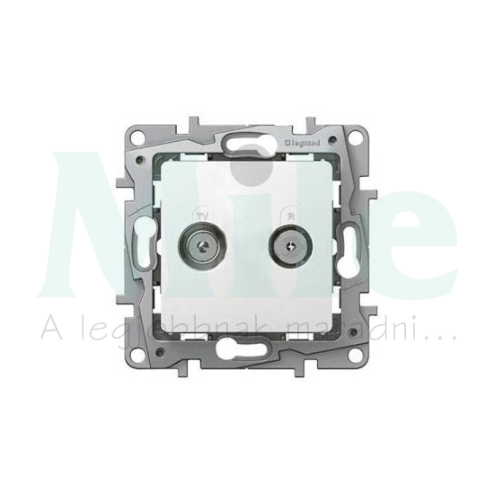 Niloé antenna aljzat TV-R süllyesztett fehér 2-kimenet átmenő 14dB/860MHz LEGRAND