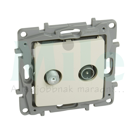 Niloé antenna aljzat TV-SAT csillagpontos süllyesztett bézs 2-kimenet végzáró LEGRAND