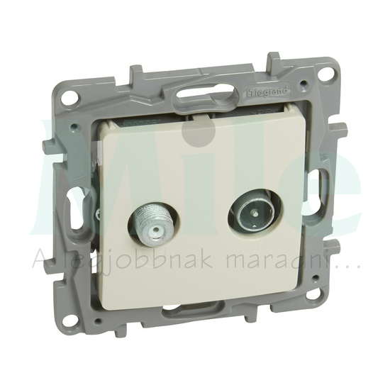 Niloé antenna aljzat TV-SAT süllyesztett bézs 2-kimenet átmenő 14dB/860MHz LEGRAND