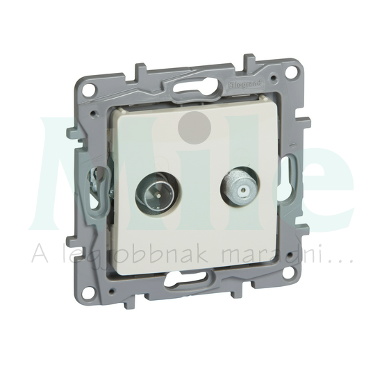 Niloé antenna aljzat TV-SAT süllyesztett bézs 2-kimenet MM-végzáró 10dB/860MHz LEGRAND