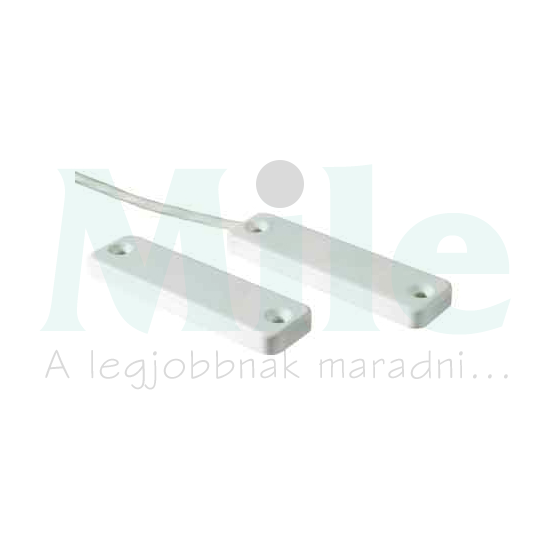 Nyitásérzékelő (reed-relé) 2vez 6x15x5mm lapos falonkívüli fehér URMET