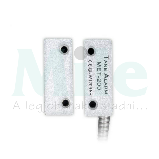 Nyitásérzékelő (reed-relé) 2vez. fémre oldal-kivezetés 38mm k.táv falonkívüli TANE ALARM