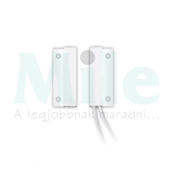 Nyitásérzékelő (reed-relé) 2vez. oldal-kivezetés 21mm kapcs.táv falonkívüli fehér TANE ALARM