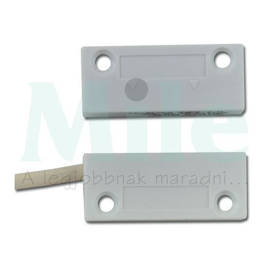 Nyitásérzékelő (reed-relé) 4vez. 15mm kapcs táv. falonkívüli fehér UTCF