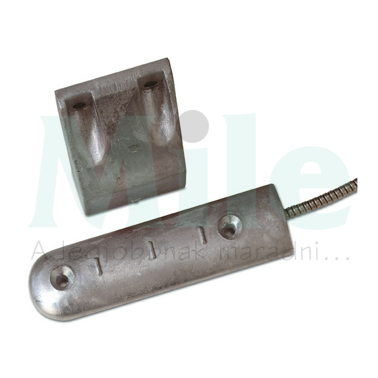 Nyitásérzékelő (reed-relé) 4vez. padlóra (garázs) 50mm kapcs táv. falonkívüli fehér UTCF