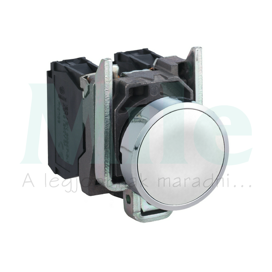 Nyomógomb komplett fém d22 fehér 1z Harmony XB4 Schneider