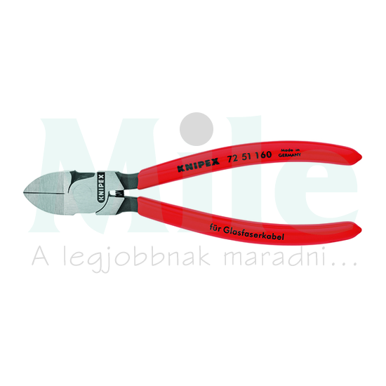 Oldalcsípő fogó üvegszál-kábelhez 63HRC normál 160mm x KNIPEX