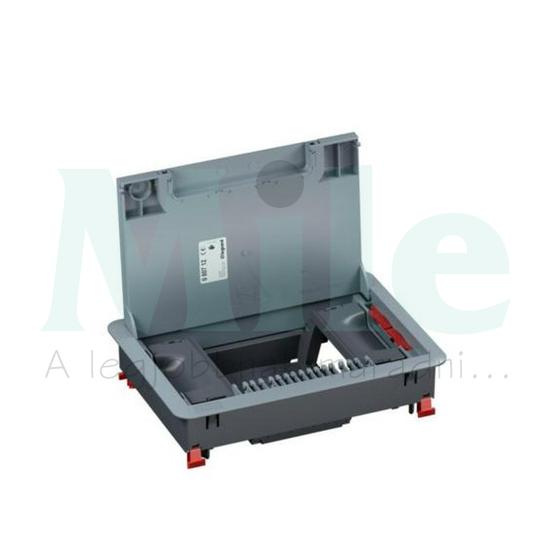 Padlódoboz betonpadlóhoz, műanyag, 8 modul, függőleges